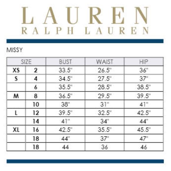 Ralph Robe Size Chart